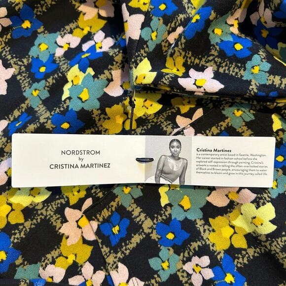 NWT Cristina Martinez Colorful Floral Hoodie Girls Large - Picture 8 of 8